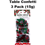 Christmas Table Décor Confetti, 3 Pack, 15g